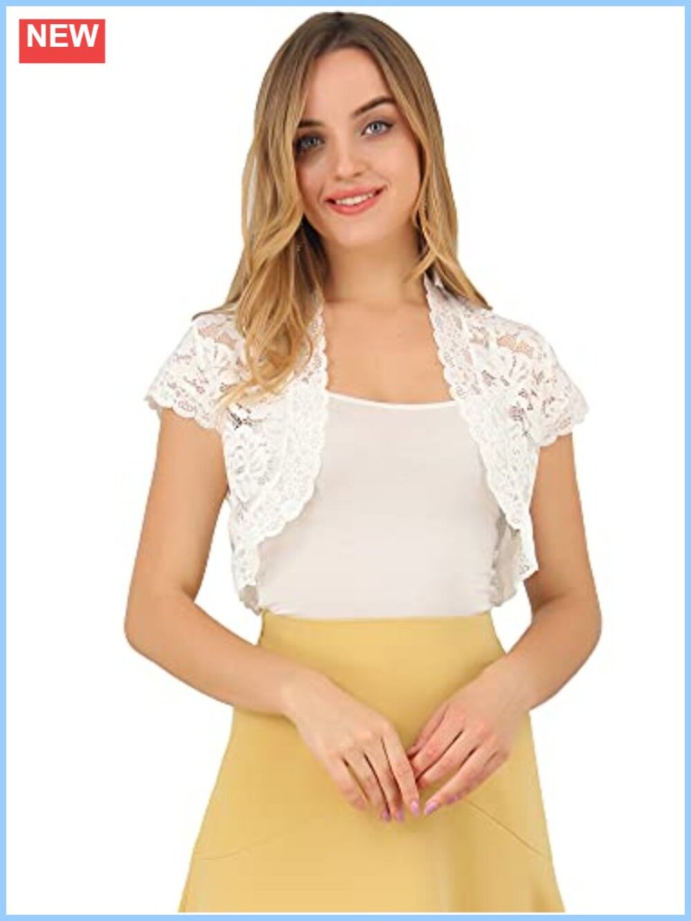 Lace Bolero Shrug Short Sleeve Sheer Floral Crop Cardigan